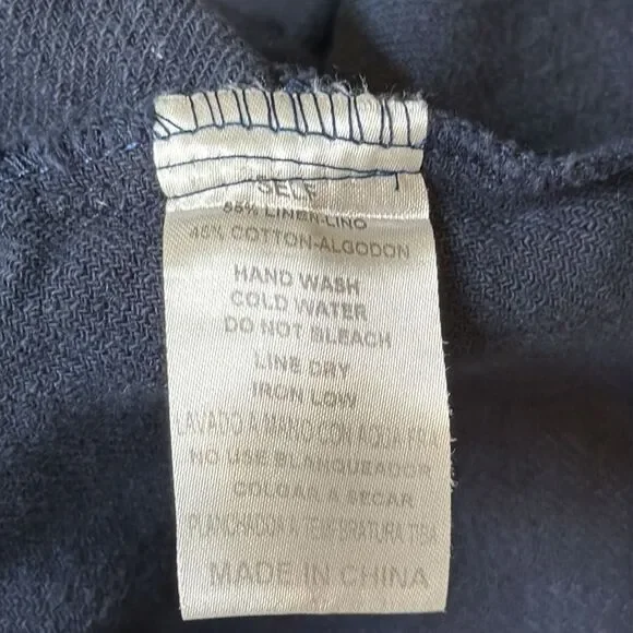 &Merci Linen Blend Tie Front Shorts With Silver Grommets Size Medium - Picture 6 of 6